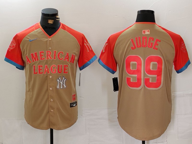 Men New York Yankees #99 Judge Orange All star 2024 Nike MLB Jersey style 6->new york yankees->MLB Jersey